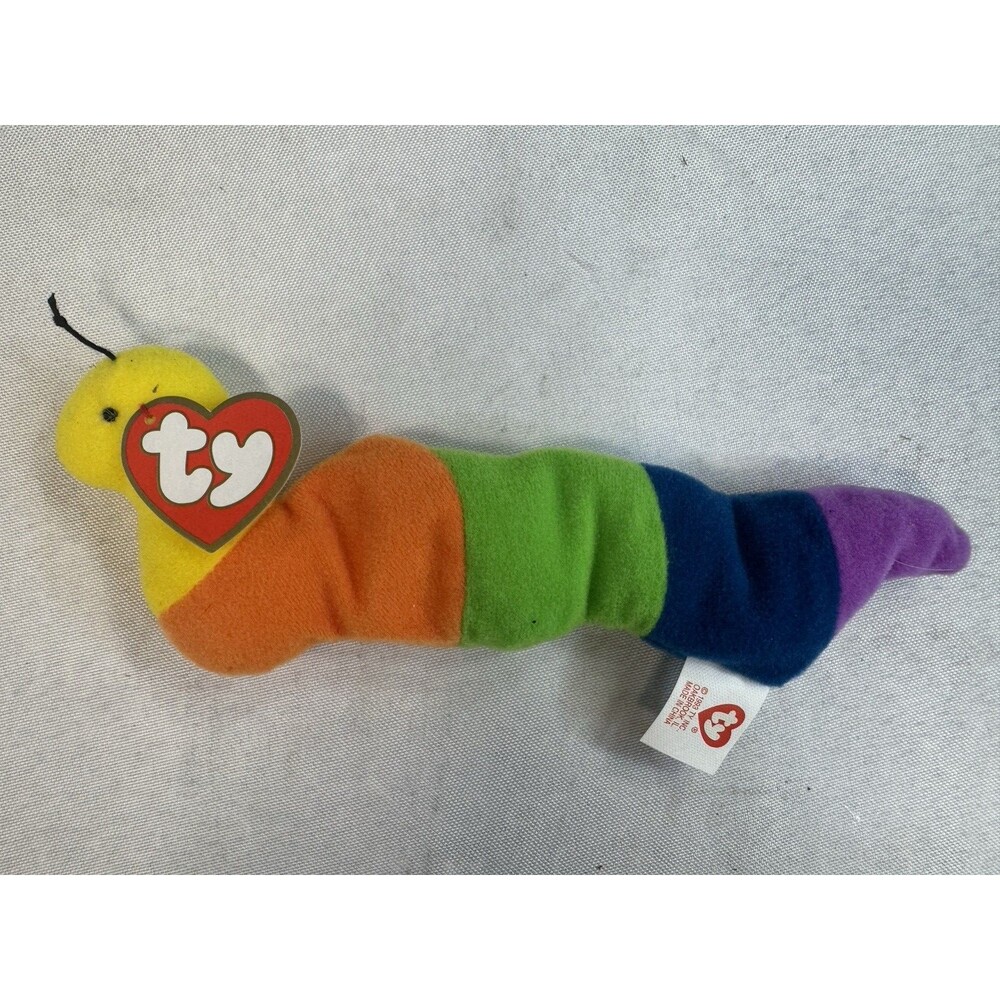 Vintage 1999 Ty Teenie Beanie Babies Inch the Worm McDonald's Promo Plush